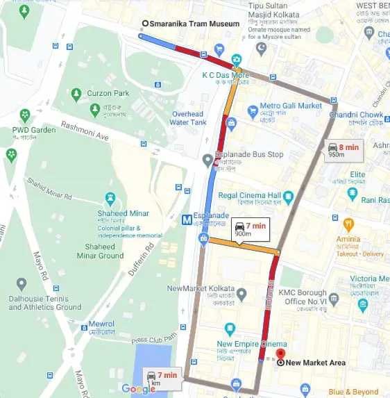 Smaranika tram museum Kolkata map