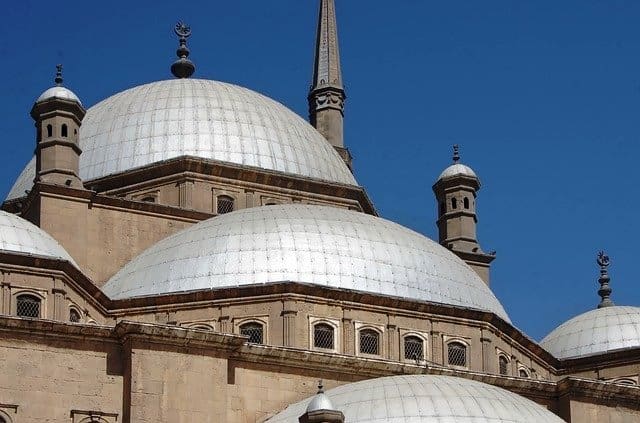 Egypt Cairo Alabaster Mosque Cupolas Roofing