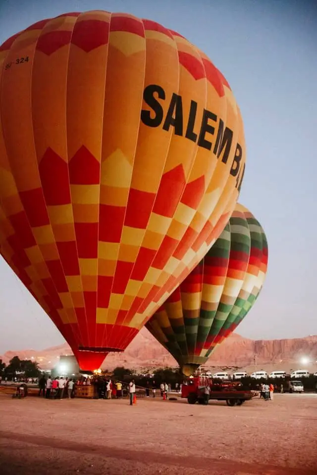 Hot Air Balloon rides over the Valley of Kings Luxor City Egypt