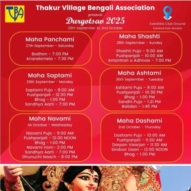 Thakur Village Durga Puja–(TVBA) in Kandivali (East)