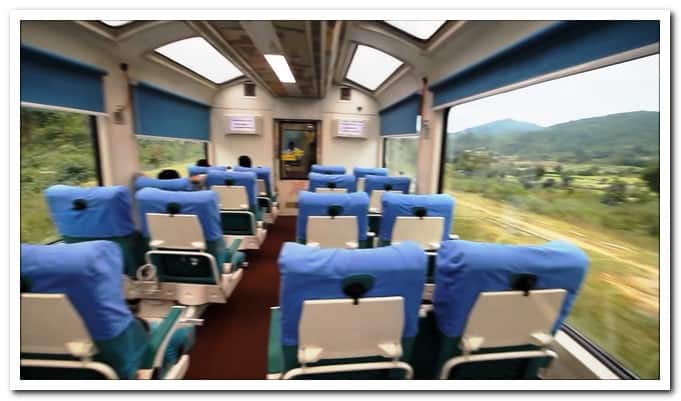 Glass domed train Visakhapatnam to Araku valley