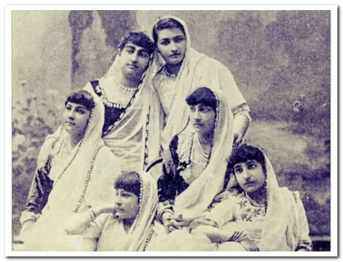 About 100 years ago Parsi girls