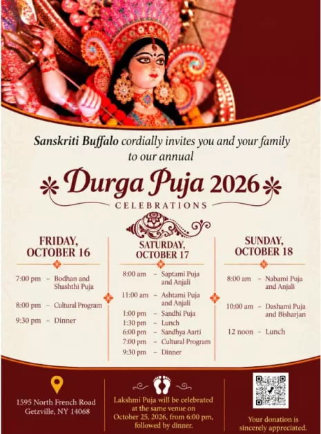 Sanskriti Buffalo Durga Puja 2026