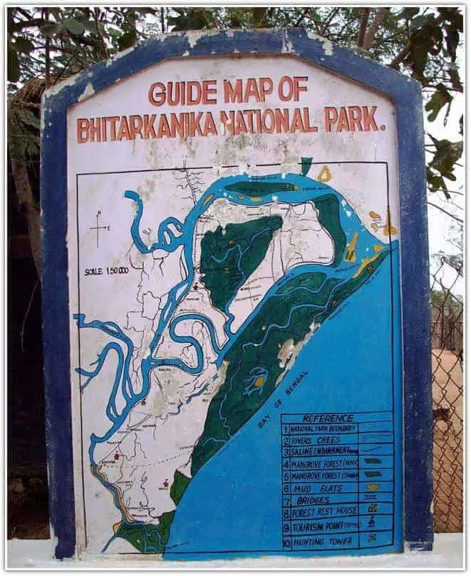 Bhitarkanika National Park map