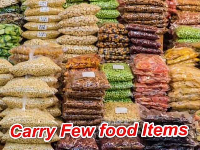 Carry Few food Items