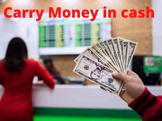 Money in cash