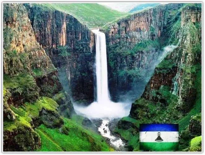 Lesotho waterfall