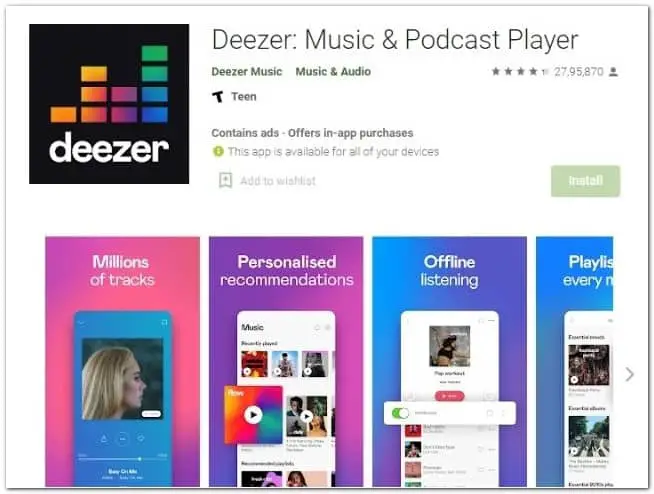 Deezer Music & Podcast Player
