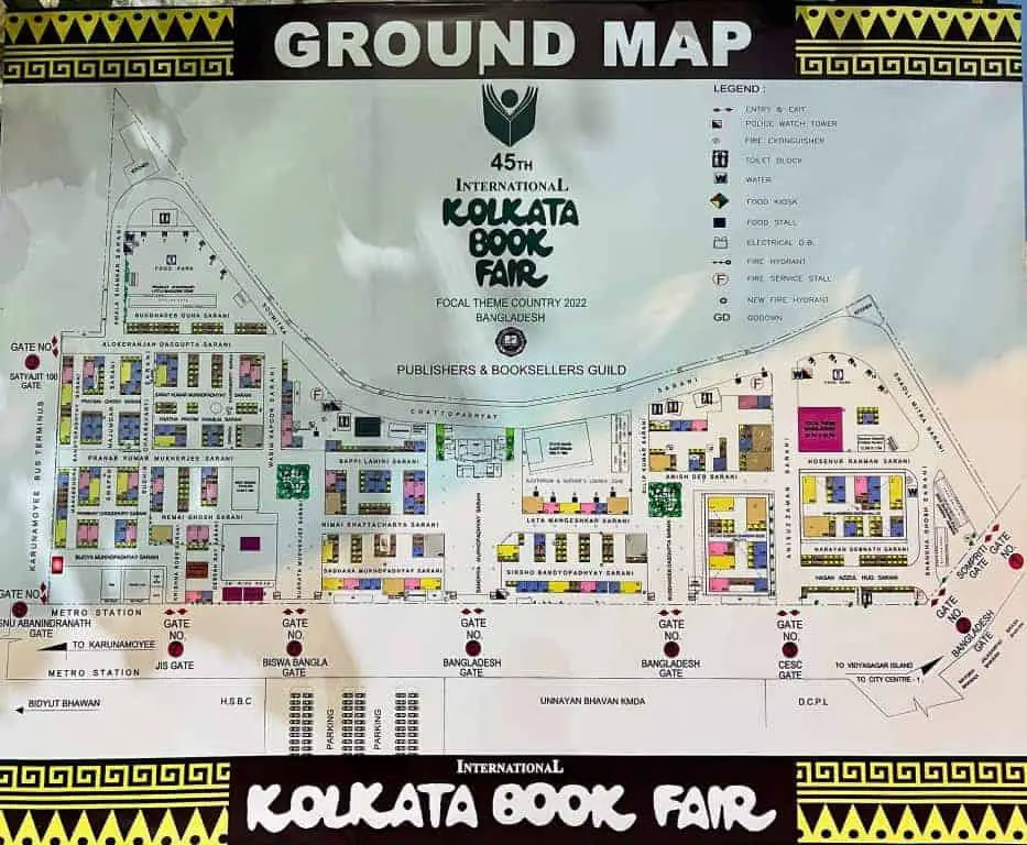 International Kolkata Book Fair Ground Map 2022