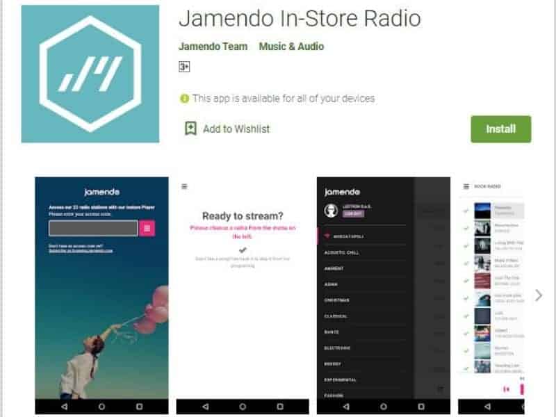Jamendo In-Store Radio