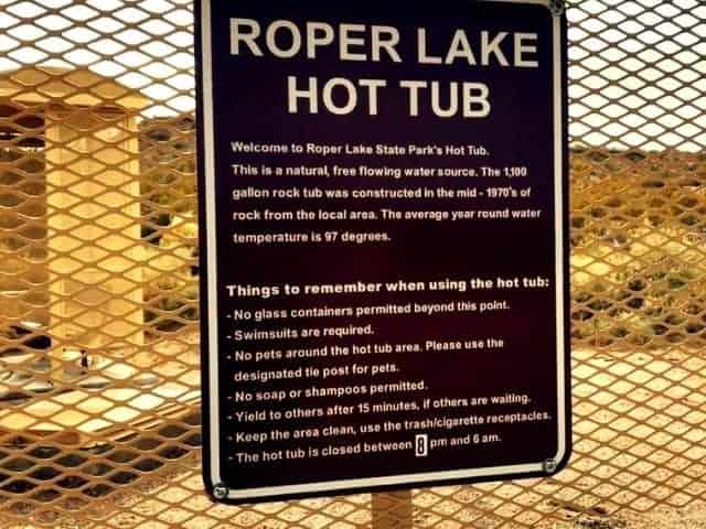State Park hot spring in Roper Lake Arizona