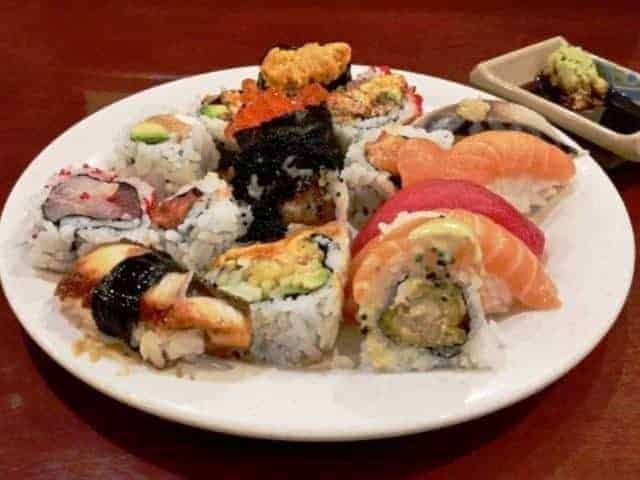 Different Sushi items at Fuji Japanese Buffet MI