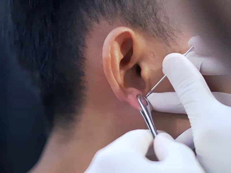 Lobes piercing at Michigan Avenue Tattoo & Piercing