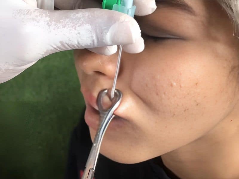 Monroe piercing at AWOL Custom Tattooing